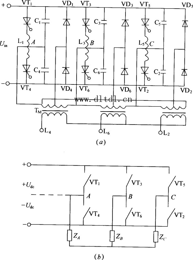 三相桥式逆变器电路图