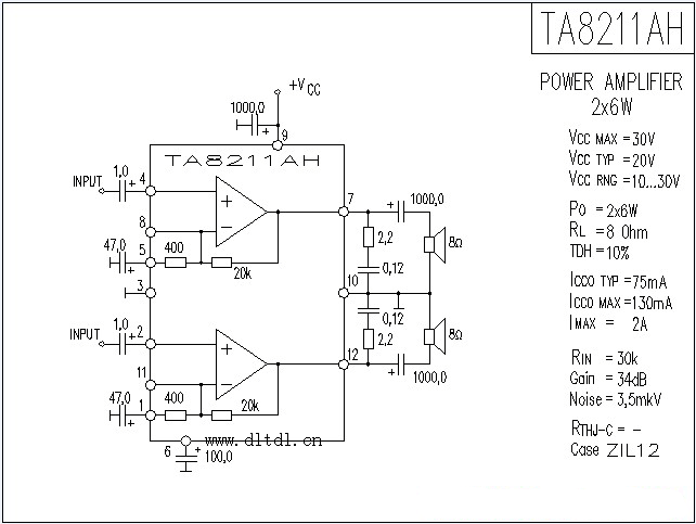 ta8211ah功放电路