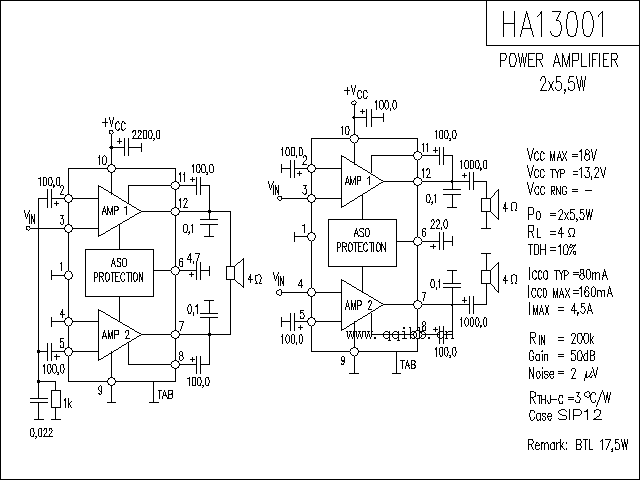 ha13001功放电路