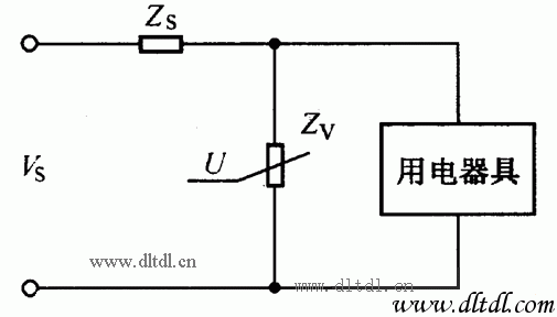 压敏电阻器组成的保护电路