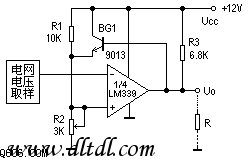 8个四电压比较器lm339的典型应用电路图