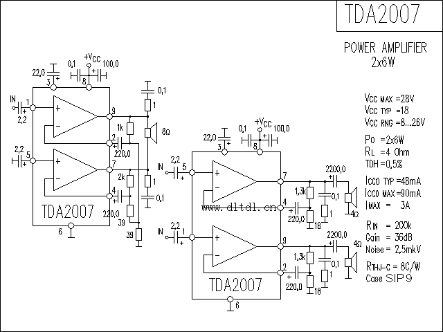 tda2007功放电路