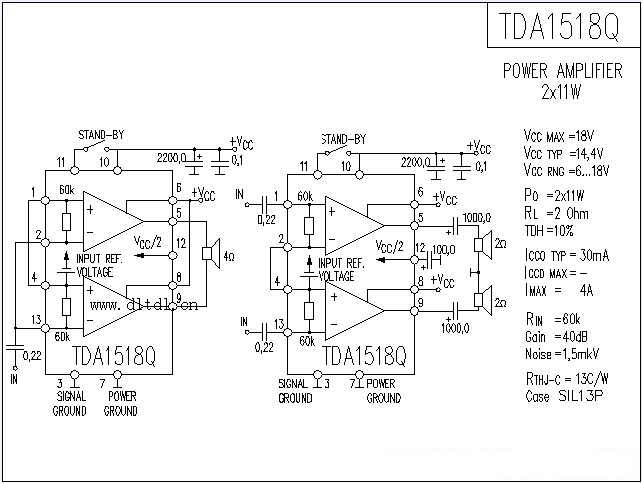 tda1518q功放电路