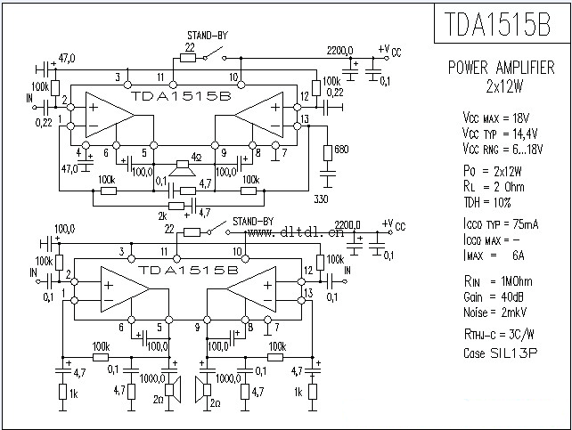 tda1515b功放电路