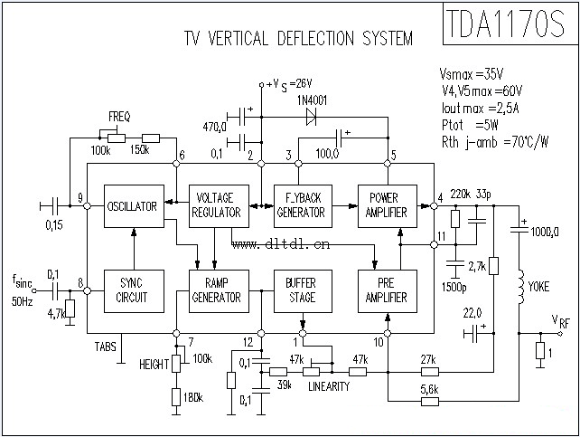 tda1170s功放电路