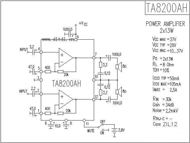 ta8200ah功放电路