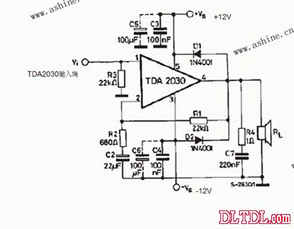 tda2030低音炮电路