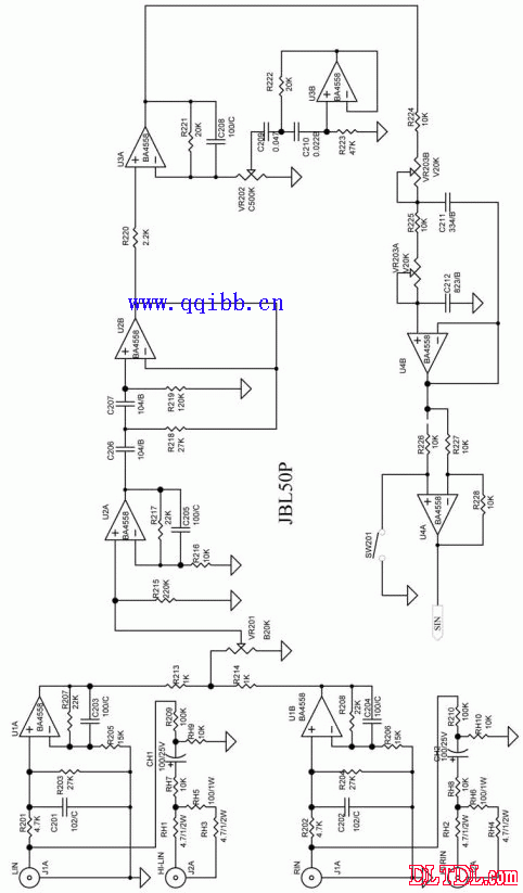 jbl50汽车功放电路图