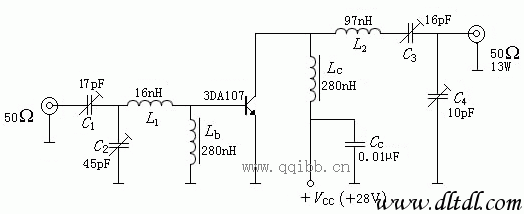 160mhz,13w谐振功率放大器