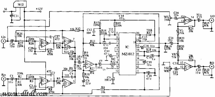 产生超重低音的电路图