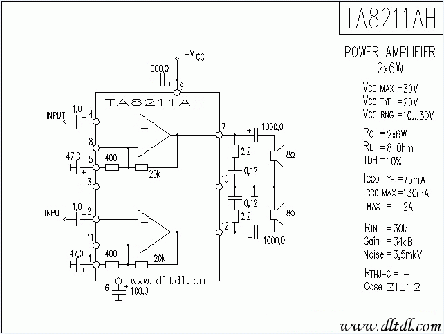 ta8211ah功放电路