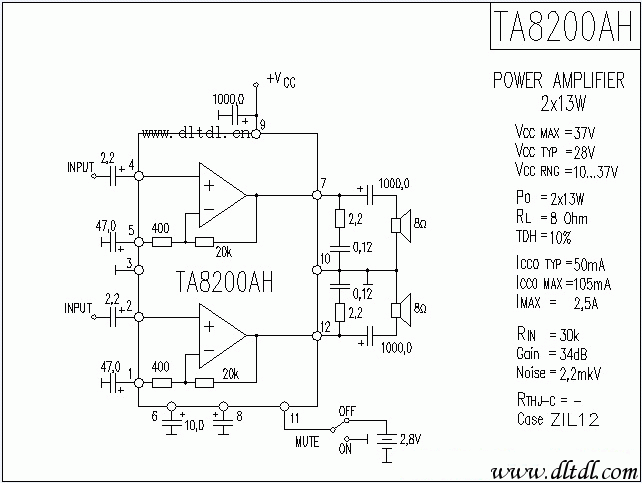 ta8200ah功放电路