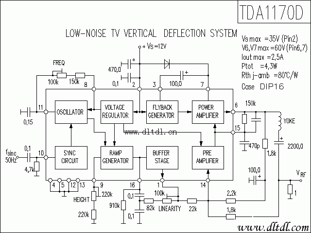 tda1170n功放电路