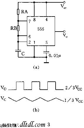 555集成电路构成的振荡器电路图(1)