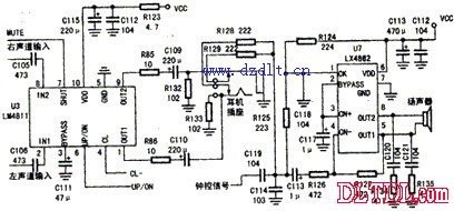 德劲de1102收音机音频电路