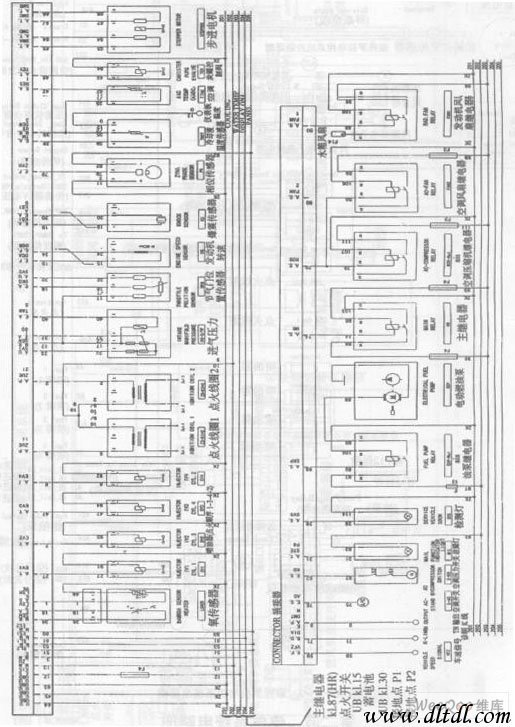 五菱之光汽车联合电子电控系统电路图