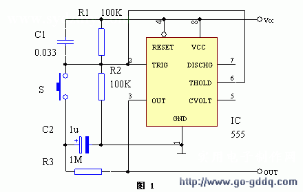 单键555双稳开关电路设计与分析