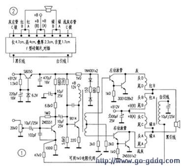 分立元件有输入输出变压器的功放电路