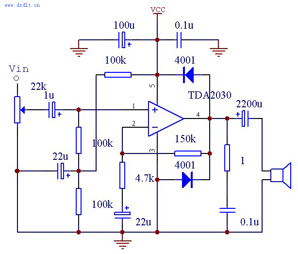 tda2030a制作的音频功率放大器