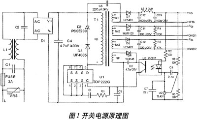 多路输出单端反激式开关电源原理及设计