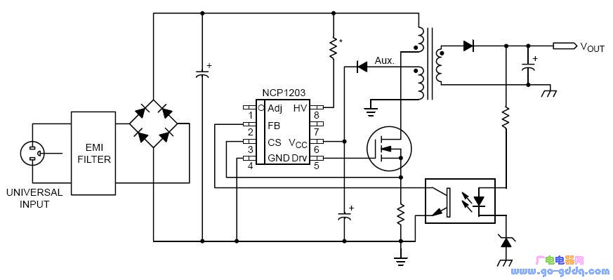 ncp1203d6应用电路