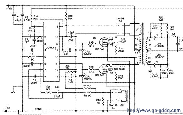 高速双路pwm控制器uc3825开关电源应用