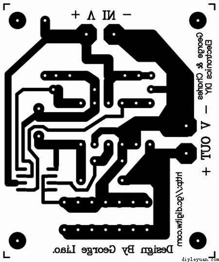 MC34063升压电路PCB底层图