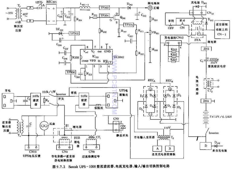 山特1000ups维修电路图图片