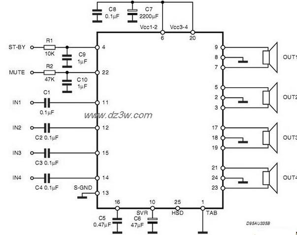 YD7388功放电路图图片