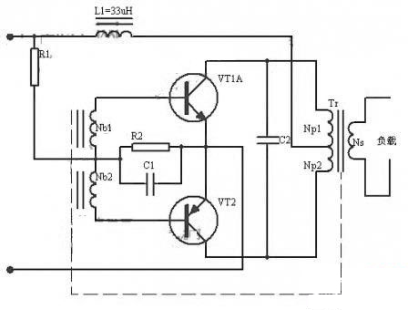 电流馈电推挽式逆变电路如图1所示,图中直流电压经电感l1送到变痒器