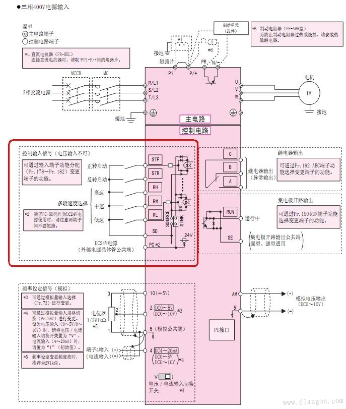 plc与变频器接线图