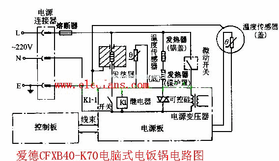 苏泊尔电饭锅线路图解图片