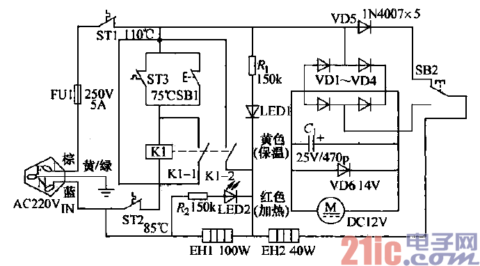 yf28dsp电热水瓶电路