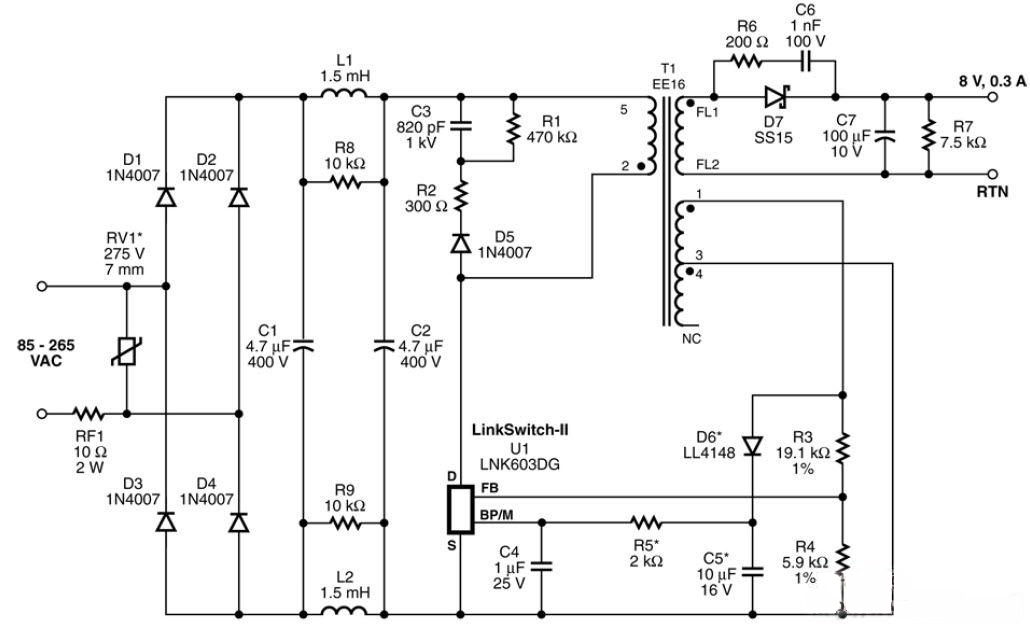 lnk625d1应用电路图图片