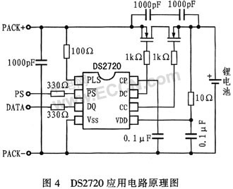 2 在鋰離子電池保護電路中的特殊應用 ds2720具有獨特的1-wire接口