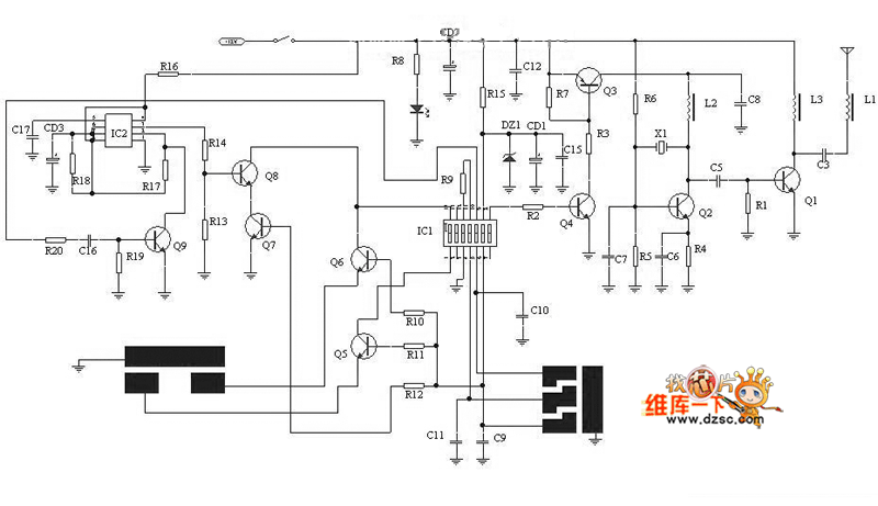 遥控飞机电路板图解图片