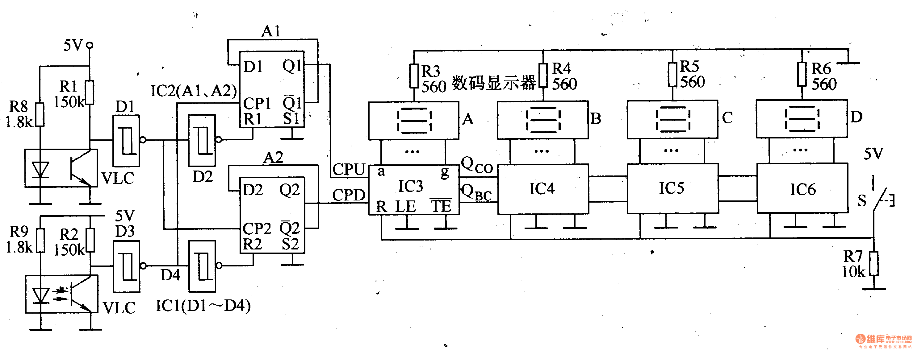 宝塔绕线机电路电子图图片