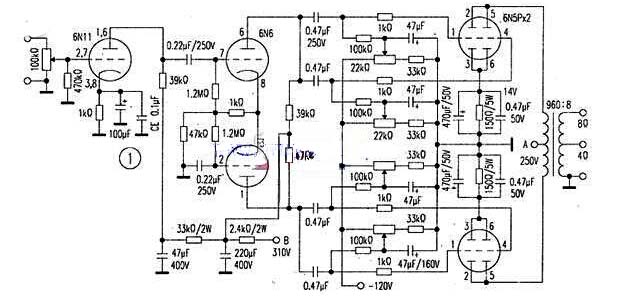 6N5P功放电路图图片