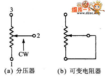 可调电阻三个脚怎么接图片