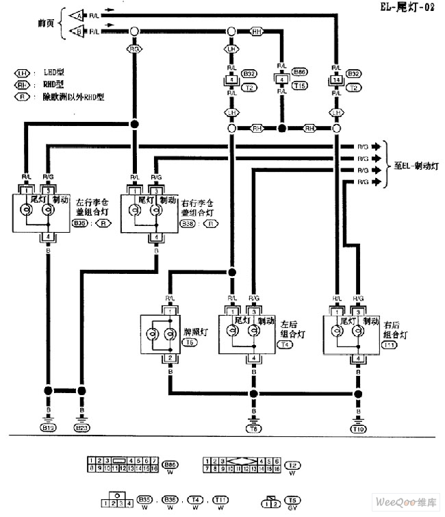 日产阳光远光灯线路图图片