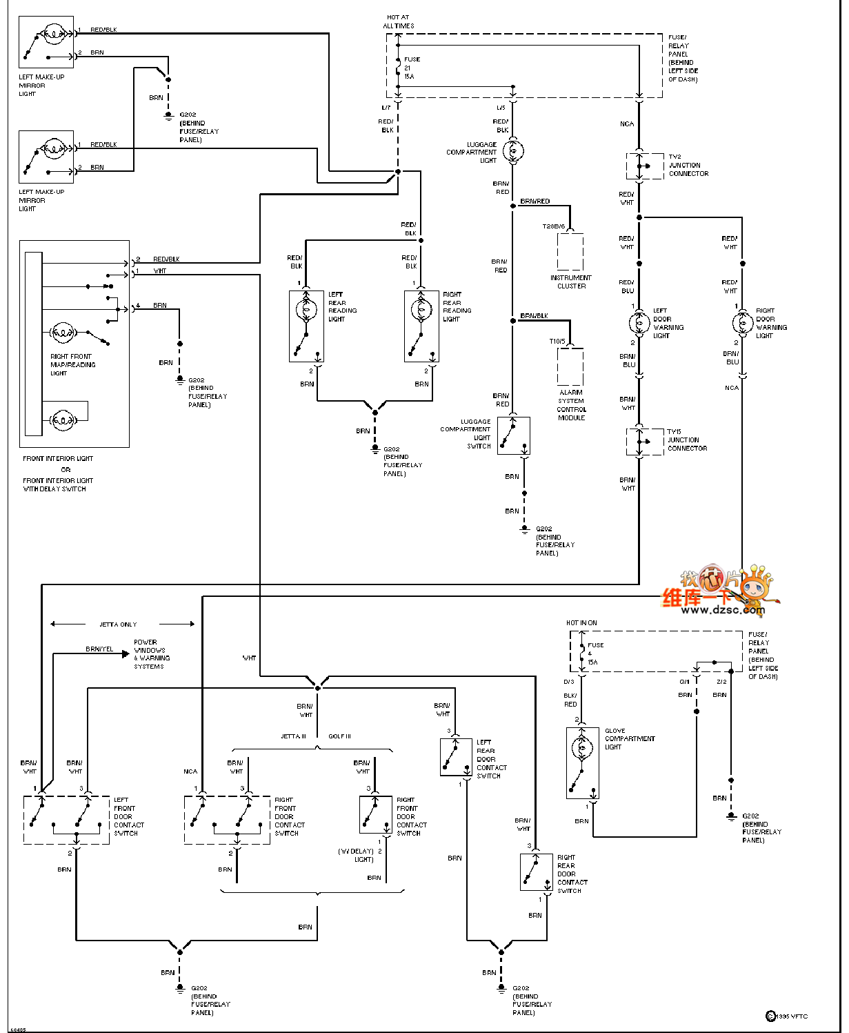 老捷达左前门线路图图片