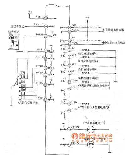 本田雅阁v6发动机电控系统电路图