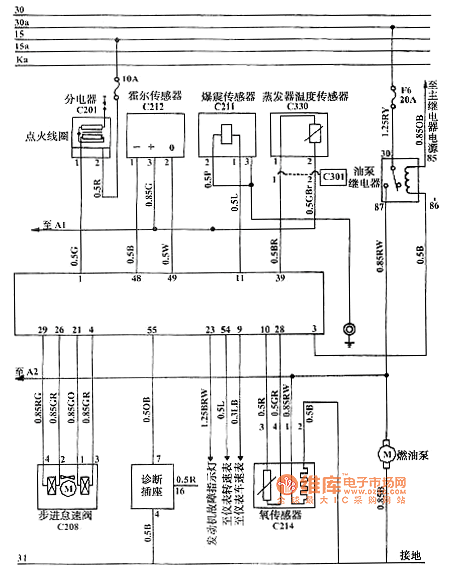 奇瑞qq372发动机电路图图片