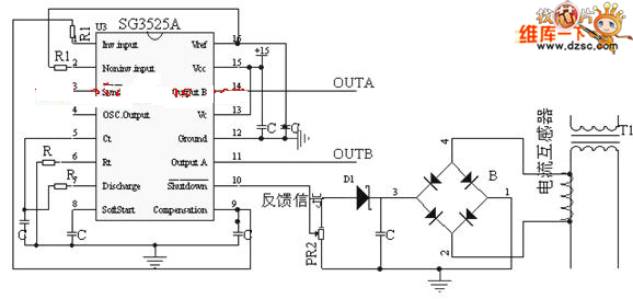 sg3525組成的逆變電路圖