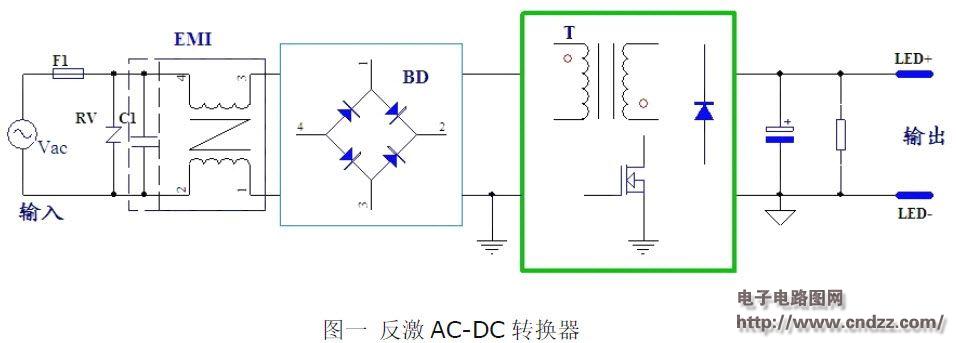 反激式ac-dc转换器电路