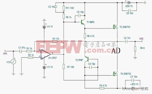 mos管功放具有激勵功率小,輸出功率大,輸出漏極電流具有負溫度係數