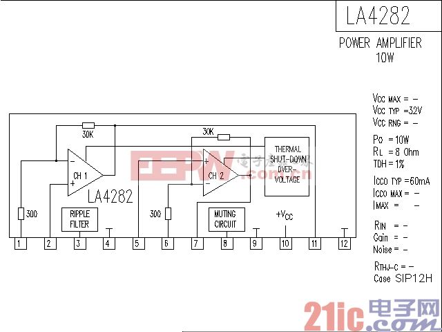 la4282伴音功放电路图图片