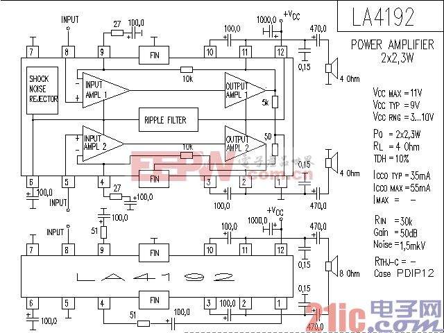 la4282伴音功放电路图图片