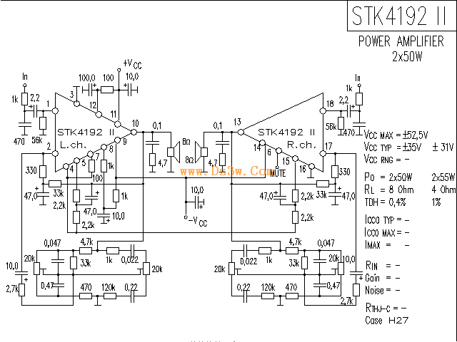 stk401功放电路图图片