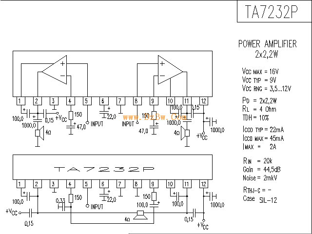 ta7232p功放电路图